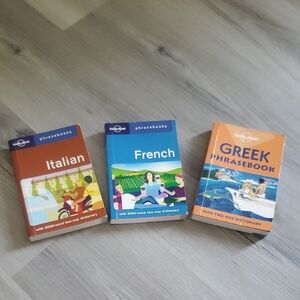Phrasebooks Italian, Greek, French
